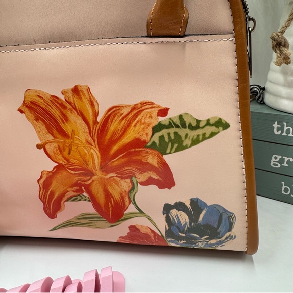 Patricia Nash Parisian Floral Small Paris Satchel + Crossbody Strap - Picture 7 of 10